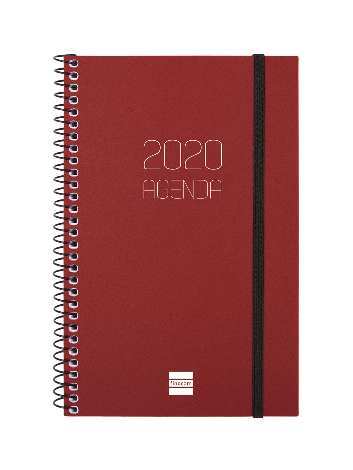 Finocam – Agenda 2020 Week View Landscape Spiral Opaque Bordeaux Catalan