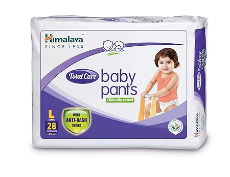 Himalaya Total Care Baby Diaper Pants, Large (28 Count)