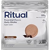 Ritual Pea Protein Powder with BCAA: 20g Organic Vegan Plant-Based Protein from Regenerative Farms in North America, Complete Amino Acid Profile, Gluten Free, Sugar Free‡, Dairy Free, Chocolate, 1 Lbs
