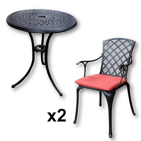 Amazon.de: Lazy Susan - Ella 60 cm Bistrotisch mit 2 Stühlen - Rundes