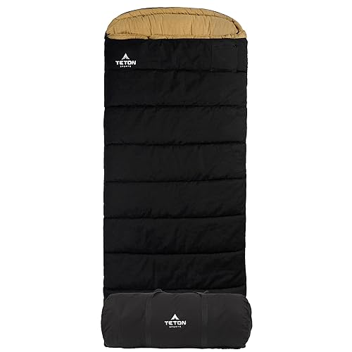 TETON Sports Deer Hunter -35 Degree Sleeping Bags. Warm and Comfortable Camping Sleeping Bag, TETON Tough Canvas Shell for Camping, Hunting, and Cold Weather