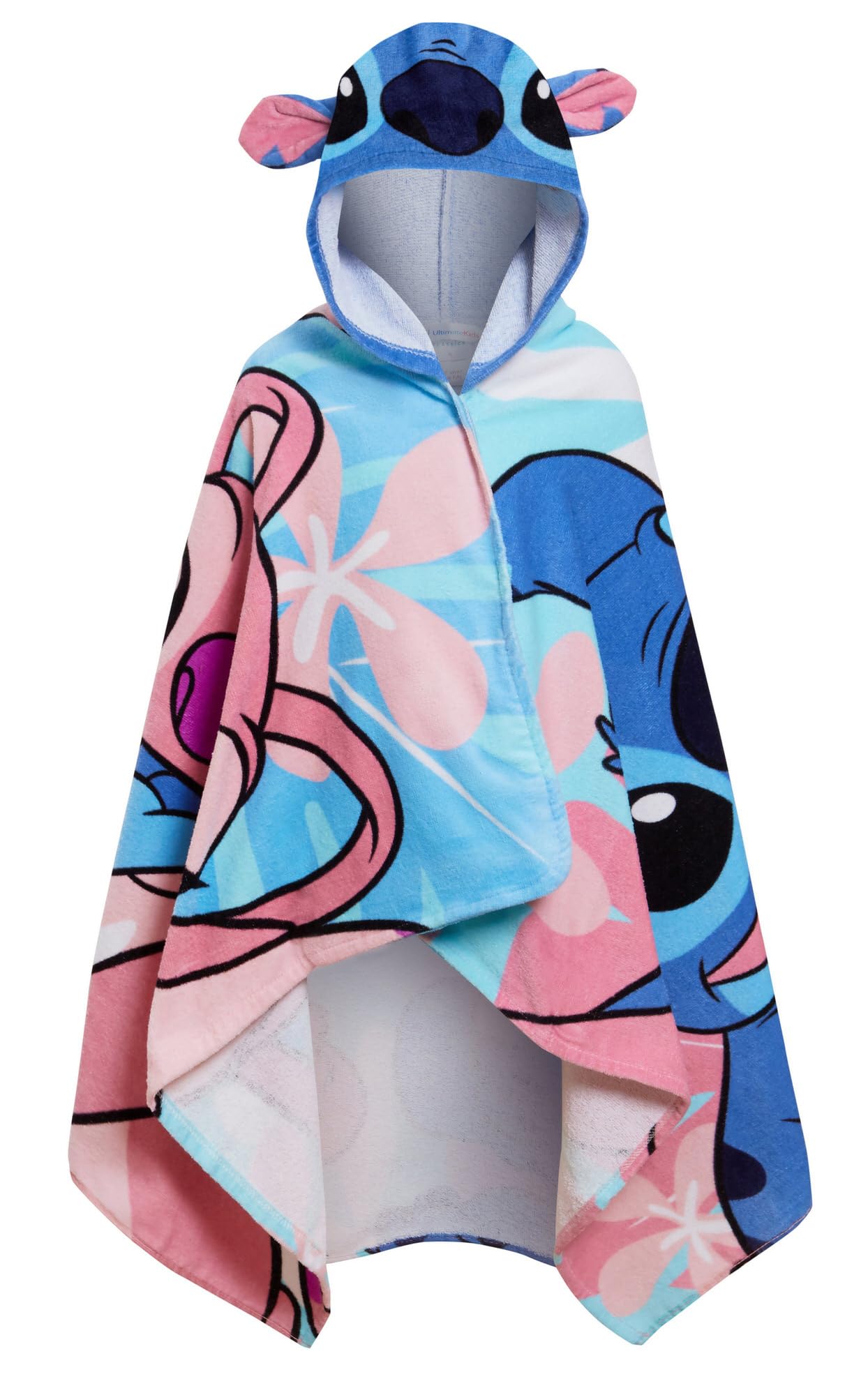 Disney Stitch Hooded Towel Angel Poncho 100% Cotton Kids Beach Towel Bath Towel Swimming Wrap Kids Changing Robe