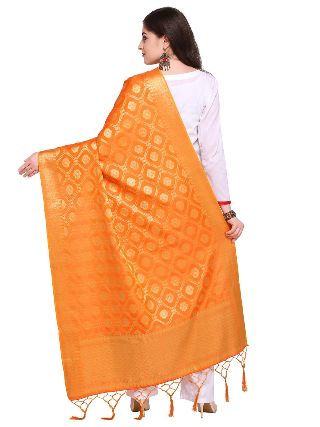kanchnar women's banarasi silk dupatta