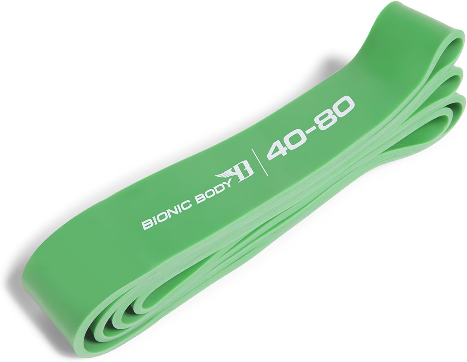 Bionic Body Assorted Resistance Loop Bands Fitness Bands for Power Lifting Strength Training Home Gym and Cardio Exercise, Green - 40 to 80 lbs. (Single)