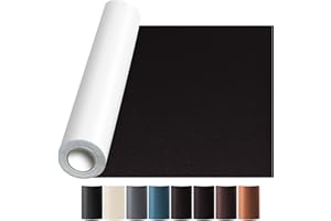 JuCheng Leather Repair Kit, 17X79 inch Leather Repair Patch Self-Adhesive Waterproof Patch & Glue for Furniture, Car Seats, Sofa, Couch, Vinyl for Tears & Scratches (Dark Brown, 17X79 inch)