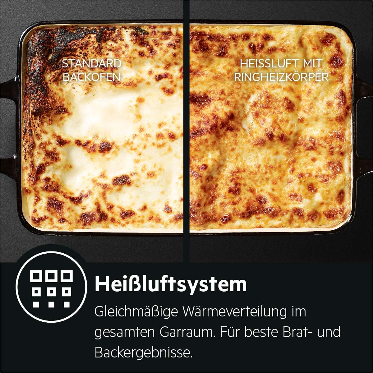 AEG Einbaubackofen – Serie 5 Ringheißluft: Gleichmäßige Garergebnisse auf 3 Ebenen – Pyrolyse Selbstreinigung – 25 Automatikprogramme – LED-Touchdisplay – Schnellaufheizung – Schwarz – BPE53516AB 4