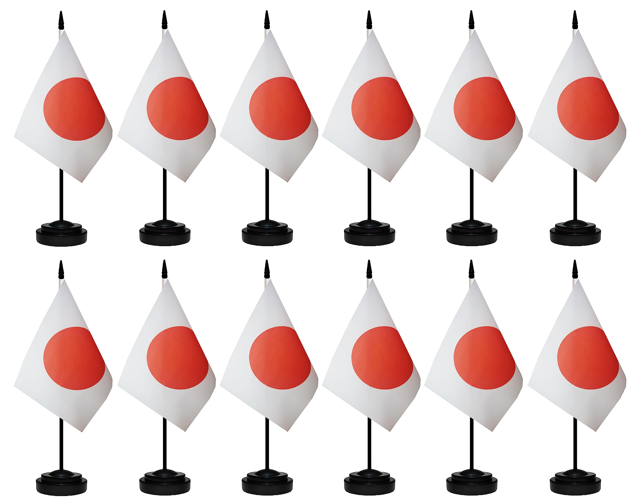Japan Flags Japanese Small Mini Desk Flags Set