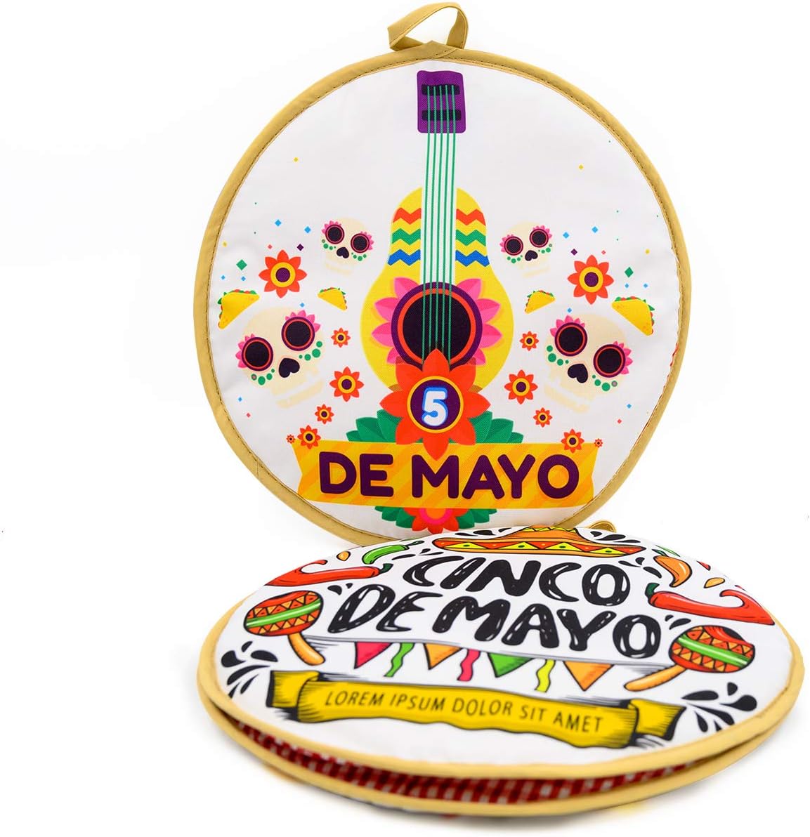 GINKGO Tortilla Warmer 11 Inch, Colorful Microwave-Safe Tortilla Warmer Pouch, Insulated Fabric Cloth Food Warmer, Keep Food Warm for up to 1 Hour