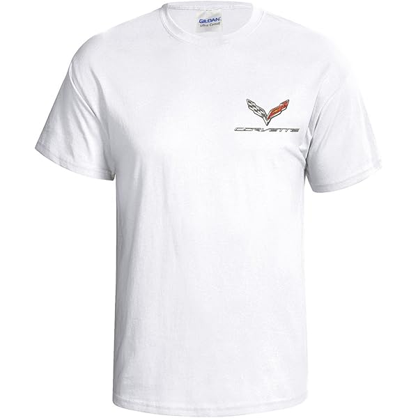 thumbnail image 2 of Corvette Legend Lives On T-Shirt - White Shirt With All C1-C7 Corvette Logos (1953-2018 Models) 2 of 4