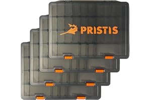 Pristis 4pcs Tackle Trays, 10.1"L 3600 High Strength Plastic Lure Storage, Container with Removable Dividers, Portable Tool B