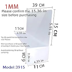 50 Pack PVC Shelf Dividers, 15"x 6" Closet Dividers