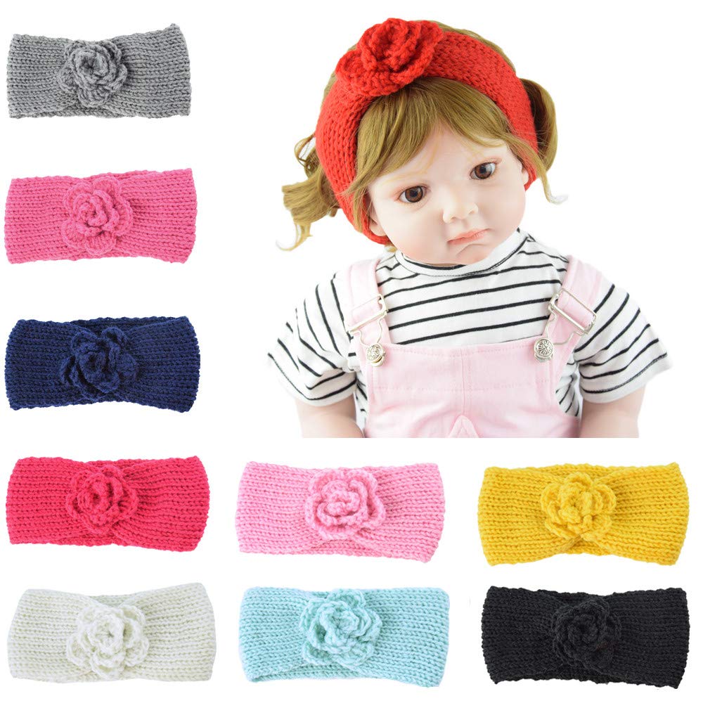 crochet baby bow headband