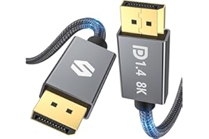Silkland [VESA Certified] 8K DisplayPort Cable 1.4, DP Cable [8K@60Hz, 4K@144Hz 120Hz, 2K@240Hz], 32.4Gbps HDR HDCP 2.2, Brai