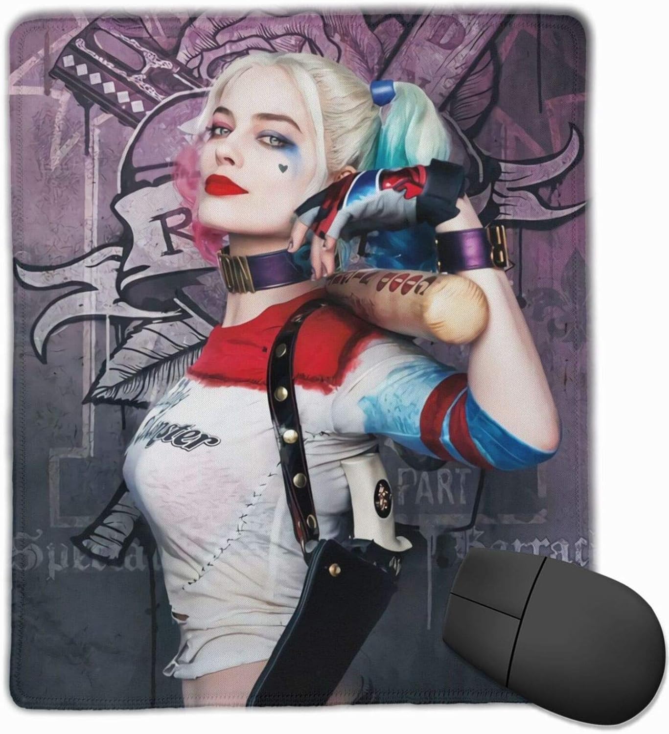 Amazon Har Ley Queens ハーレイ クイン マウスパッド ユニークなデザイン かわいい レーザー 防水 アニメ Pc パソコン用 快適 耐久性 おしゃれ 滑り止め 光学式マウス対応 耐洗い表面 X 幸せの花 マウスパッド 通販
