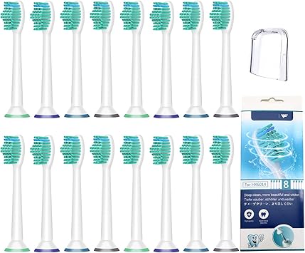 Amazon 互換 フィリップス ソニッケアー 替ブラシ 電動歯ブラシ 替えブラシ イージークリーン ヘッドなどと互換性あり パッケージ付き16本 Wyfun 替えブラシ