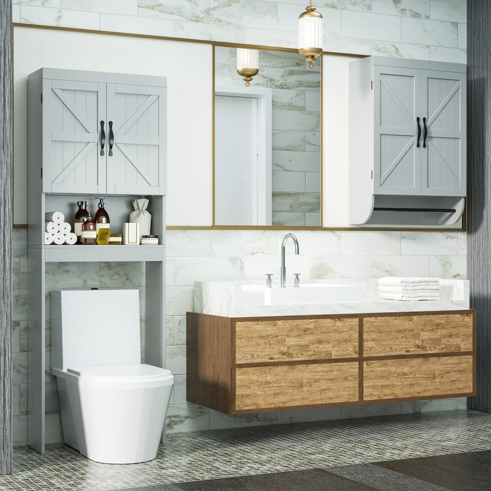 SRIWATANA Over The Toilet Storage Bathroom Organizer With