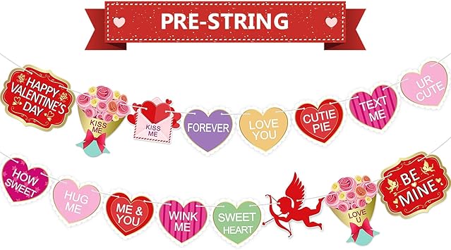 Amazon Com Valentine S Day Heart Banner For Conversation