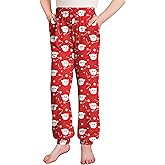 Arshiner Girls Pajama Pants Kids Plaid Pj Pants Comfy Lounge Sleepwear Bottoms with Pockets