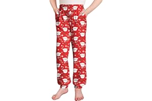 Arshiner Girls Pajama Pants Kids Plaid Pj Pants Comfy Lounge Sleepwear Bottoms with Pockets