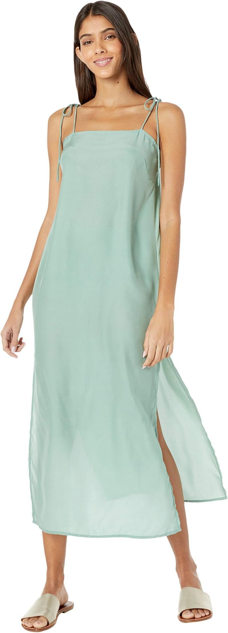 MIKOH Swimwear Okayama Silk Slip Cover-Up Dress