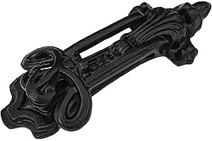 SaKeGa Heavy Duty Cast Iron Front Door Knocker Vintage Black Powder Coated Gothic Artisan Made Antique Knocker Exterior Traditional Home Decor Accessories