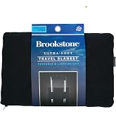 Brookstone Travel Blanket 2-in-1 Soft Throw with Carrying Pouch | Zippered Sack Doubles As a Headrest, Breathable Fabric Warms Flights, Car Rides &amp; Year-Round Lounging at Home