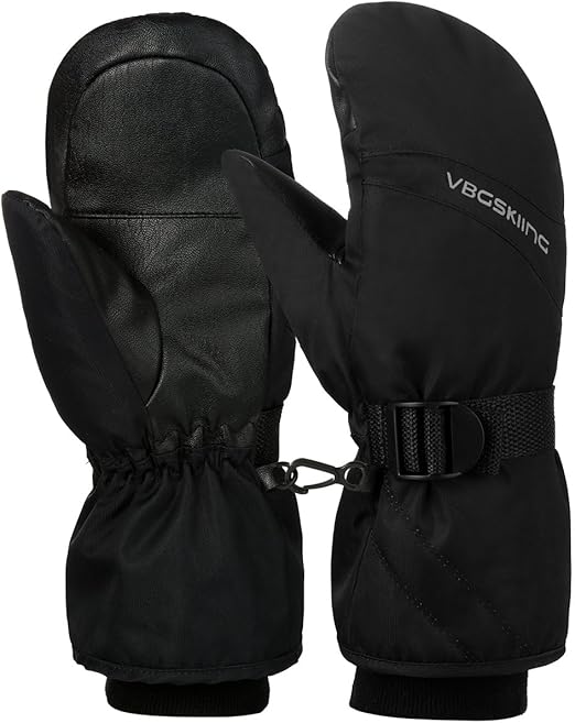 VBG VBIGER Ski Mittens Warm Winter Mittens Waterproof Ski Gloves Snow