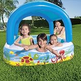 Bestway Inflatable Paddling Pool Kids Toddler with Shade Canopy 70 gal view 2