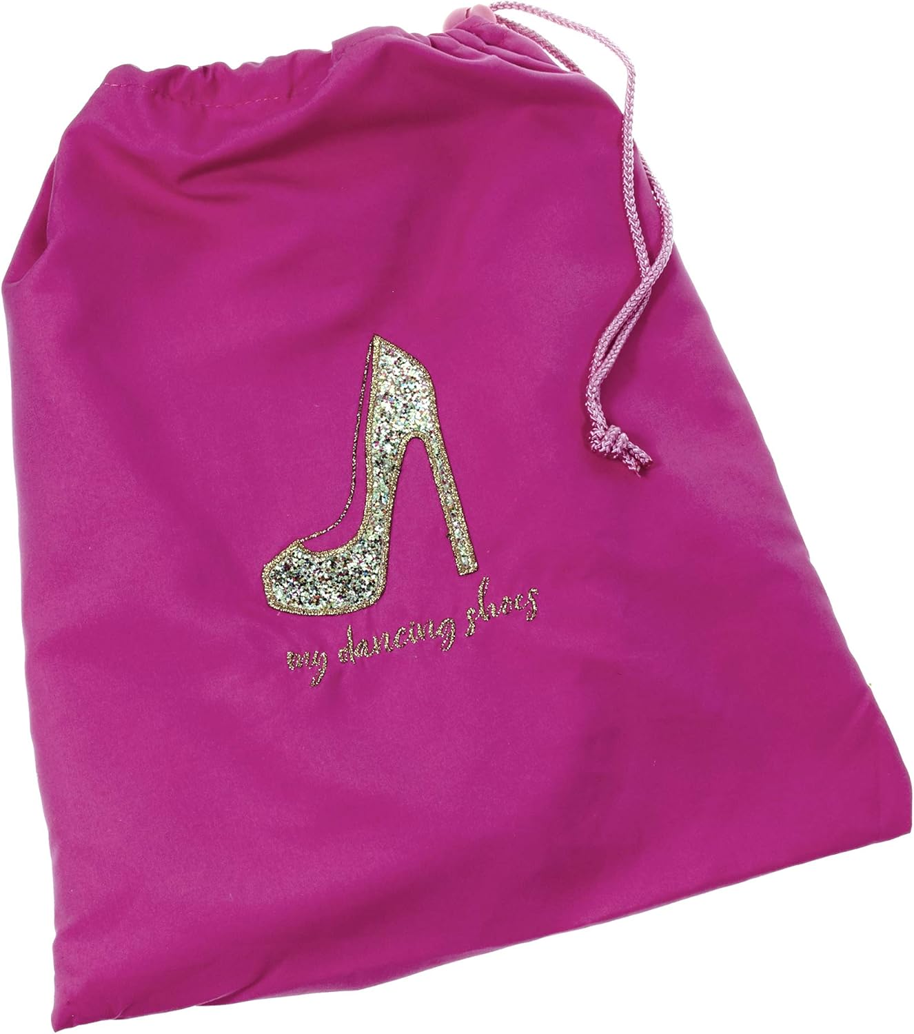 | Miamica Women's Multi-Glitter Bag, My Dancing Shoes, Fuchsia, One Size | Shoe Bags