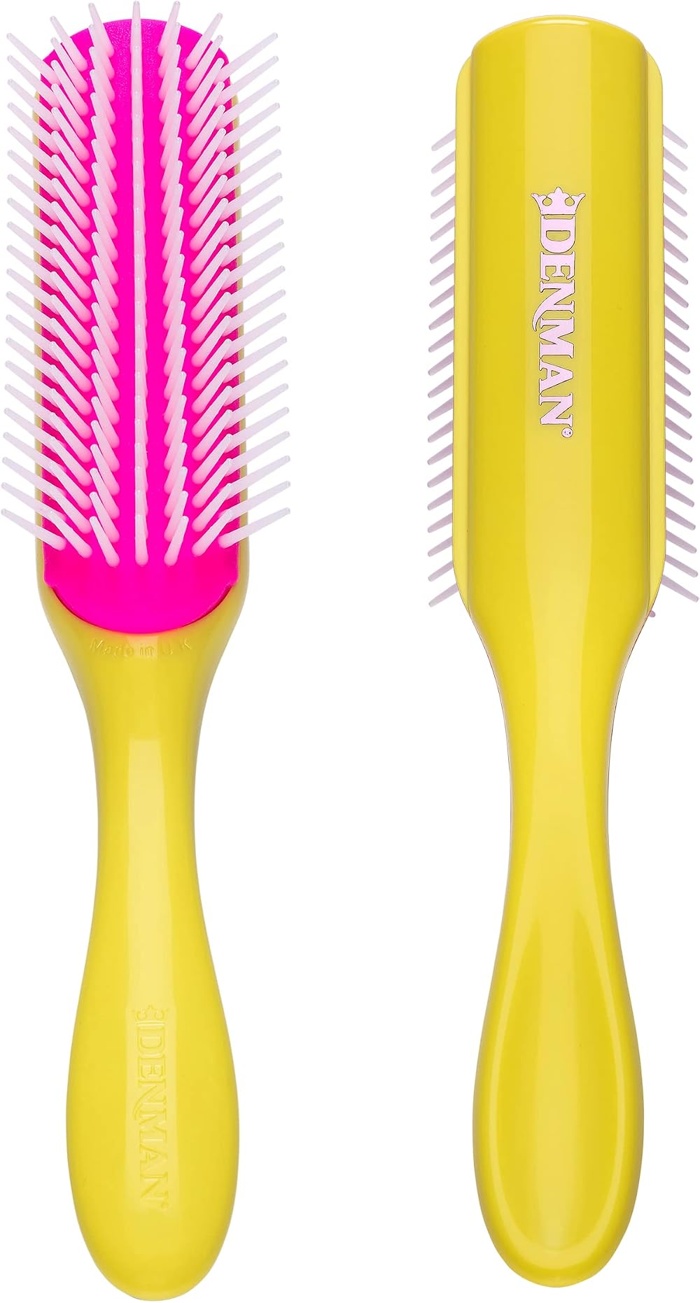 Denman Curly Hair Brush D3 Honolulu Yellow 7 Row for Curl Definition