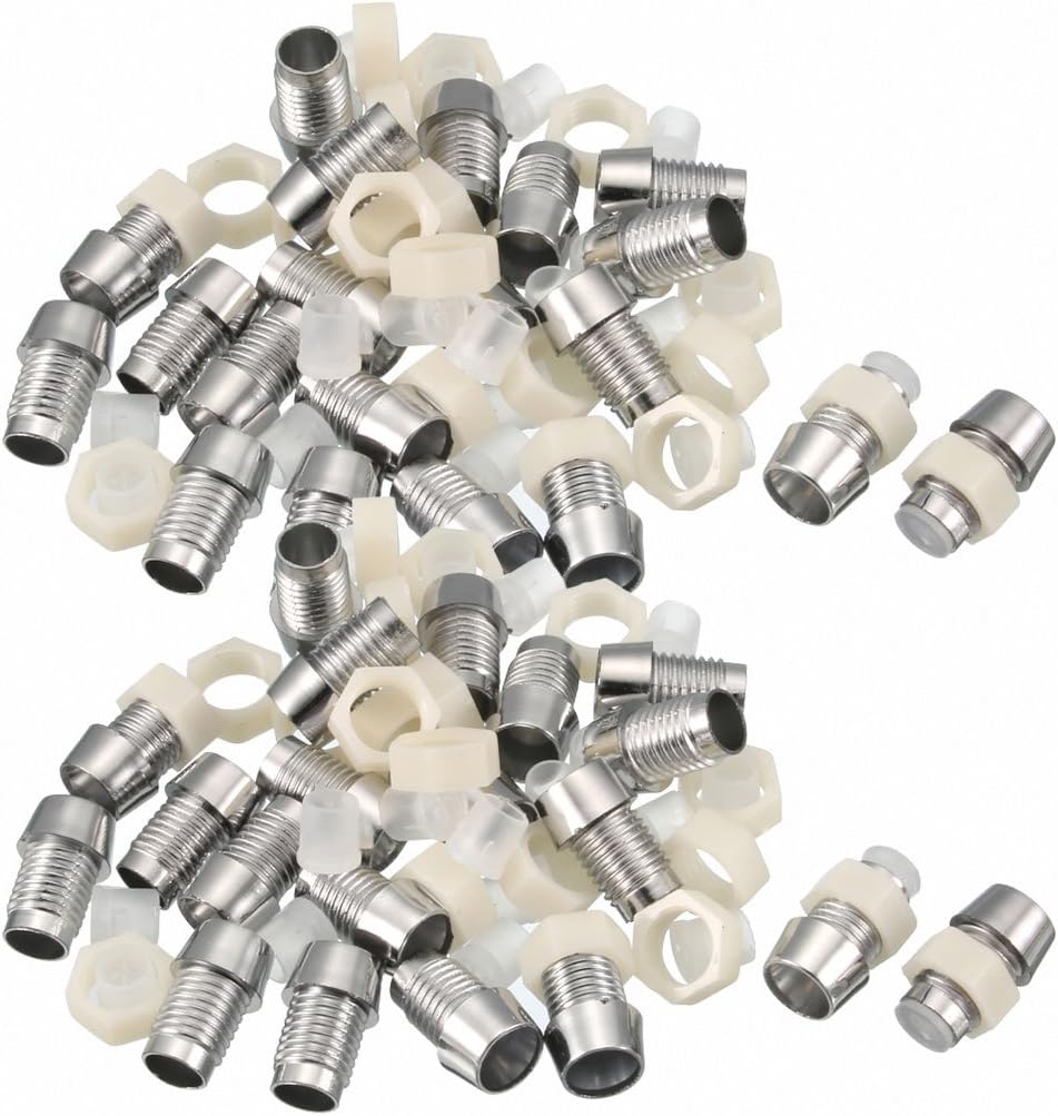 sourcing map 50pcs 5mm Dia LED Lamp Holder Light Bulb Socket Plastic Chrome Plated for Light-emitting Diode Lighting