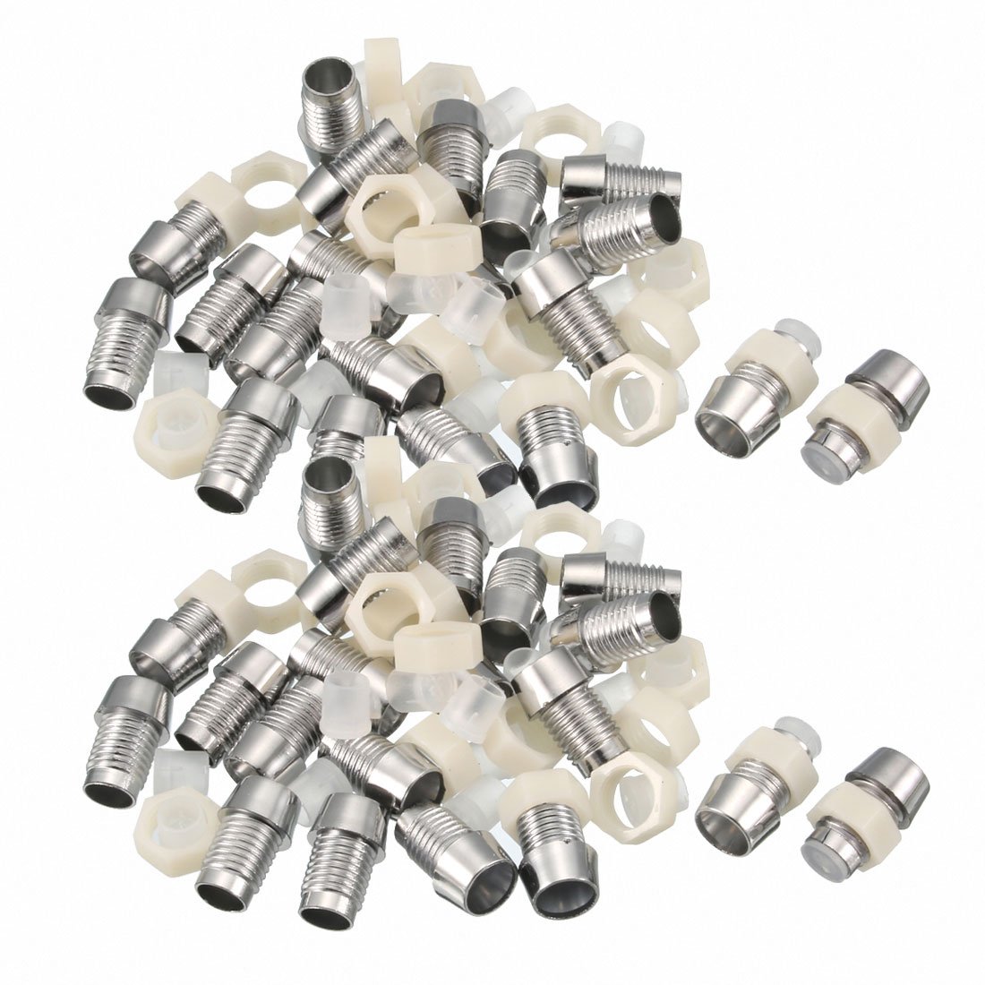 sourcing map 50pcs 5mm Dia LED Lamp Holder Light Bulb Socket Plastic Chrome Plated for Light-emitting Diode Lighting