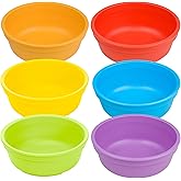 Re-Play 12 oz. Toddler Bowls Set of 6 - Kids Deep-Walled, Durable & Reusable Snack and Meal Bowls, Dishwasher & Microwave Safe, BPA-Free, Made in USA from Recycled Plastic, Crayon Box