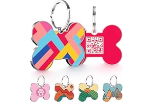 KEKID QR Code Dog Tag,Dog Tags Personalized for Pets, Custom Dog Name ID Tags Personalized Dog and Cat Tags -Free Online Pet Page Prevent Lost/Modifiable