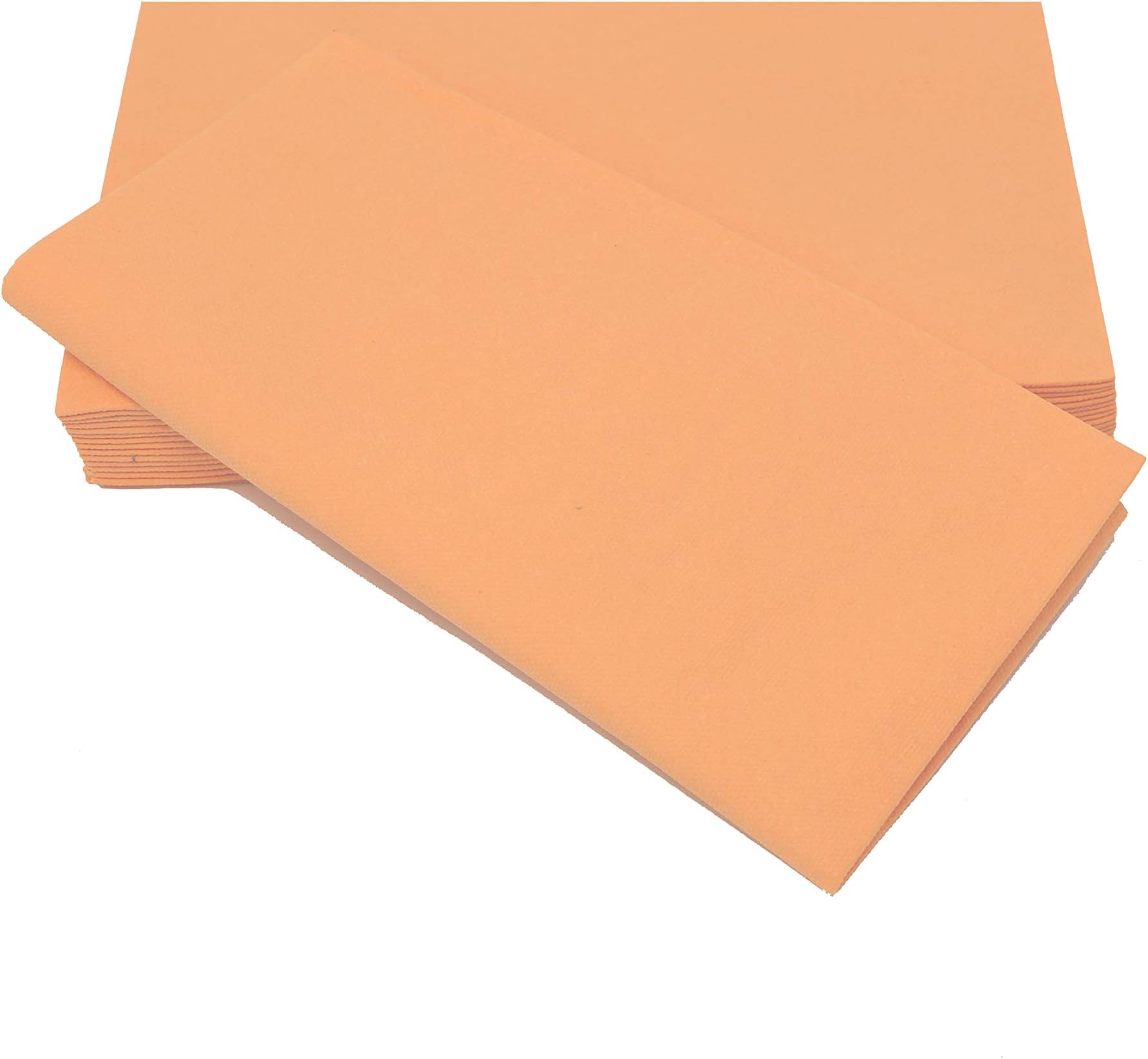 Elina Home 16”x16” Decorative Home Disposable Dinner Napkins | Linen Cloth Napkin Like Paper | Cocktail Wedding Party | (Apricot, 100)