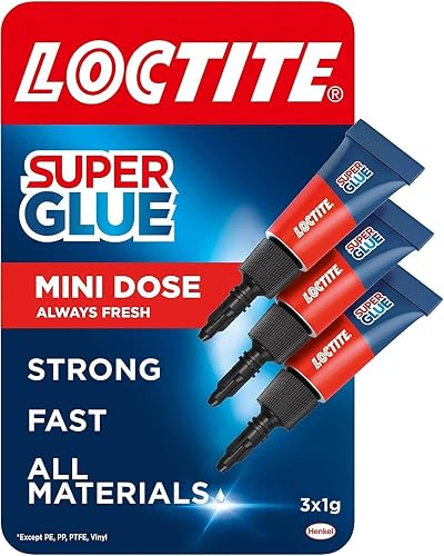 Loctite Universal Strong Super Glue 3 x 1 g Instant Adhesive Clear