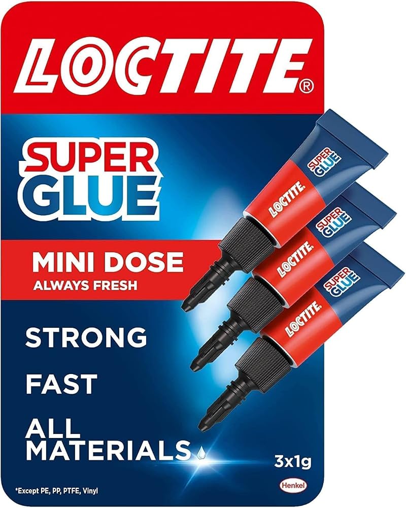 Loctite Universal Strong Super Glue 3 x 1 g Instant Adhesive Clear