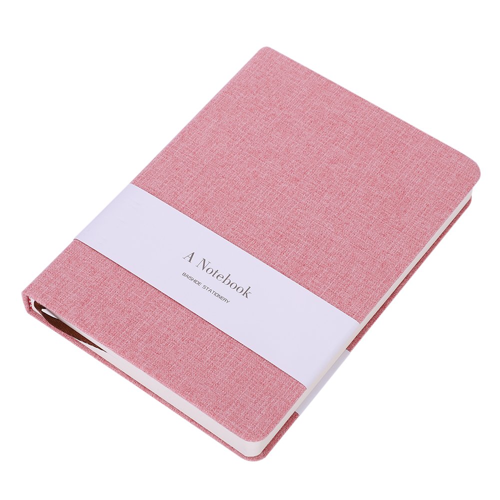 A5 Cloth Notebook Thick Hardcover Travel Journal Eco-Friendly Diary Book with Line Blank Page Writing Notepad Perfect Office School Stationery Supply for Work Record Poetry Work Sketching and Drawing