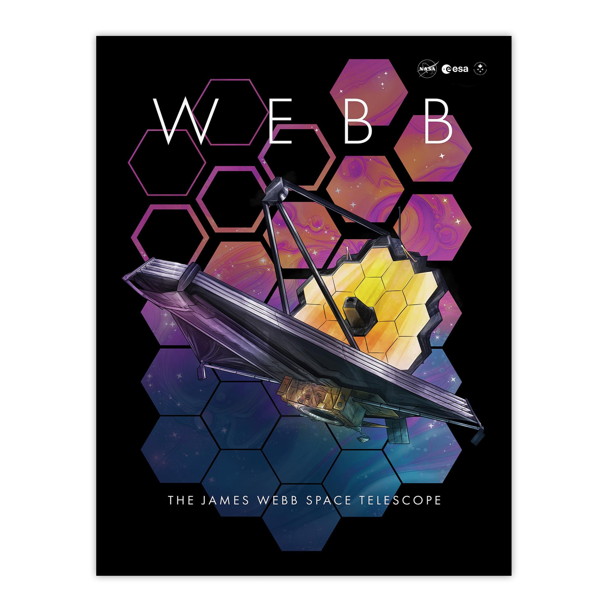 Artery8 NASA James Webb Space Telescope 1st Anniversary Black Bedroom Decor Space Aesthetic Unframed Wall Art Print Poster Home Decor Premium