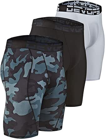 DEVOPS Men's Compression Shorts Underwear (3 Pack)