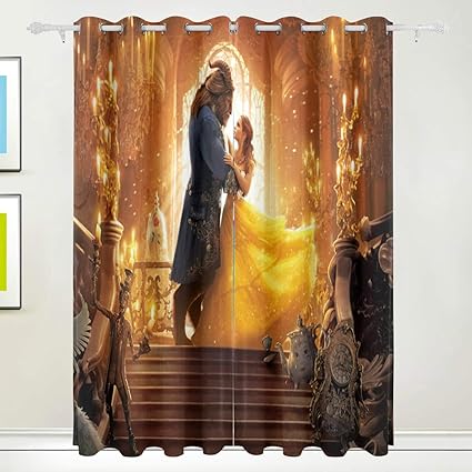 Amazon Com Beauty And The Beast Blackout Curtain Top