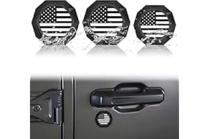 SUPERKRED Keyhole Covers for Jeep Wrangler JL - SUV Door Security Keyhole Cover for Jeep Gladiator Accessories & Jeep Wrangler Accessories JL JLU 2018 2019 2020 2021 2022 2023 2024 +, with Sticker, Not-Magnetic