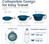 OHMO Collapsible Dog Bowl 2 Pack 400ml Foldable Silicone Pet Water Bowls view 3