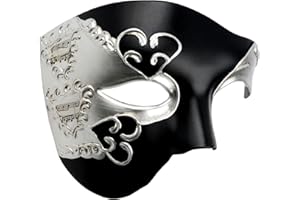 Hoshin Masquerade Mask, Half-Face Mardi Gras Decorations Venetian Masks for Mens