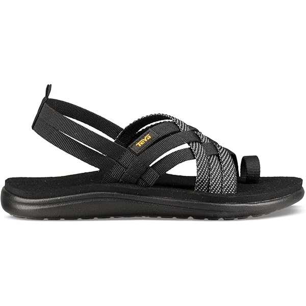 しょうTEVA Amazon.com | Teva Women's Ascona Cross Strap Flat Sandal, Black, 6