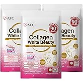 AFC Japan Collagen White Beauty with Marine Collagen Peptide, Glutathione, L-Cystine - 1.5X Better Absorption Than Other Collagen – Supports Skin Firmness & Radiance x3 Packs – 270 Days Supply