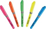 BIC Highlighter Grip 5 Assorted Colours Ribbed Nib Water-Based Ink view 4