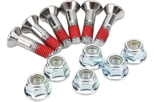 Keenso 6 Pcs M8 Sprocket Screw Bolts Metal Bolts, SprocketKit Aluminium Alloy Plated Replacement Nut Kit for YZ YZF Cover Kee