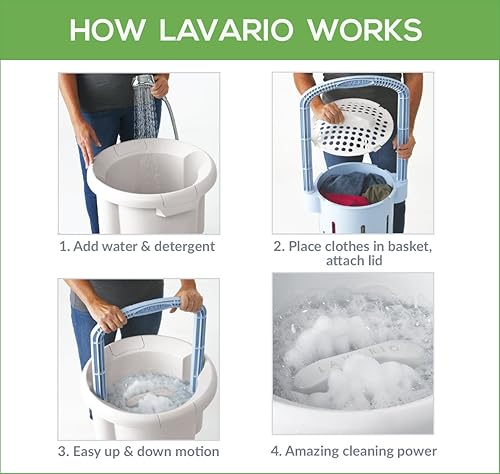 Lavario Portable Clothes Washer (Manual Non-Electric Portable