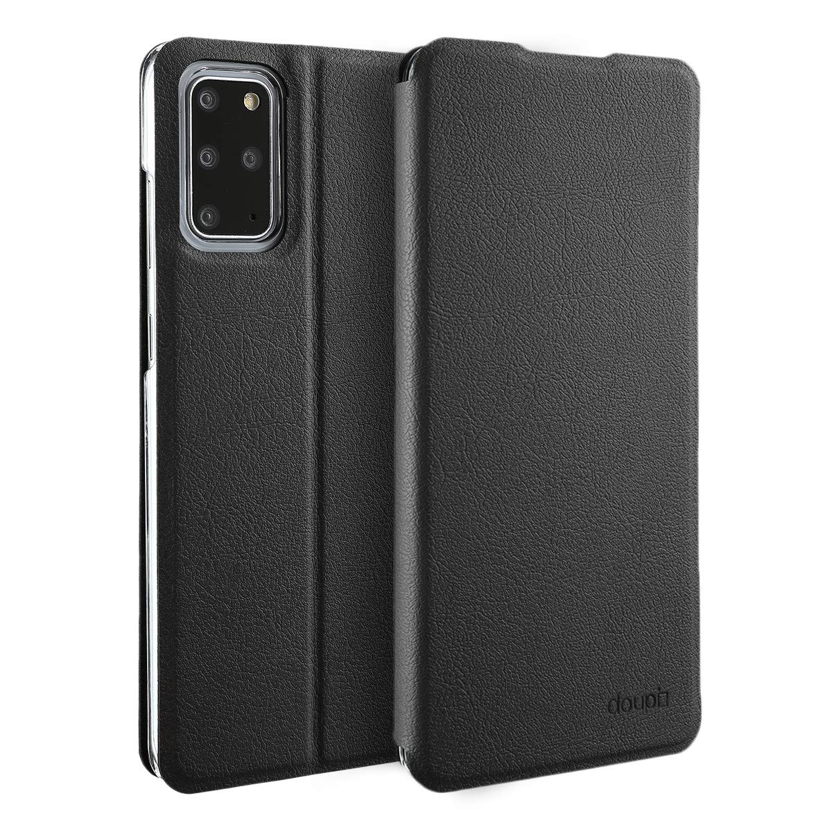 doupi Flip Cover for Samsung Galaxy S20+ (S20 Plus), Magnet Protective Flip Case Book Style Screen Protector Stand, black — image 1